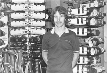 Current Owner, Eric Burt, soon after taking over the shop in 1983